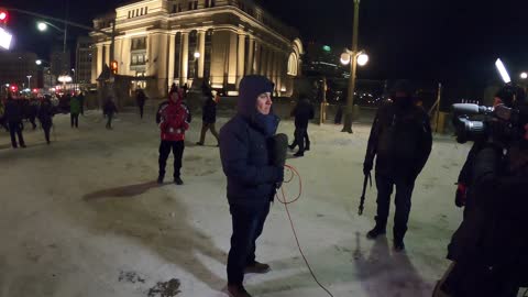 Ottawa Protest Feb 18th - CBC ignores excessive police force