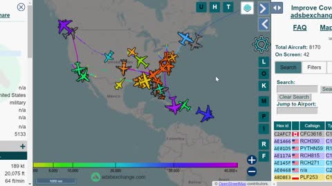 Mar a Lago Military Flight FOX840 C202 Meeting at the Border