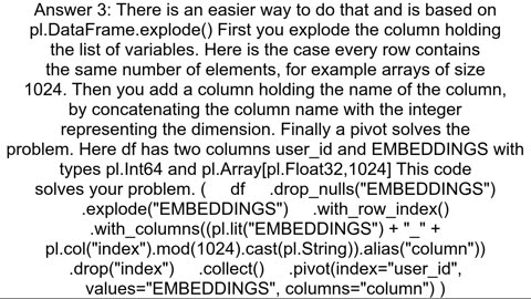 Explode out polars column of list items horizontally to new columns