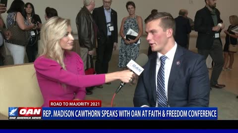 Rep. Madison Cawthorn speaks with OAN at Faith & Freedom Conference