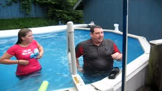 Dad's Pool Prank Backfires On Him