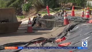 Crews scramble to repair damaged roads in Rancho Palos Verdes ahead of storm