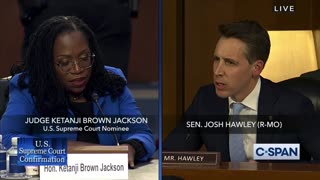 Ketanji Brown Jackson replies to Josh Hawley questioning her over lenient sentences