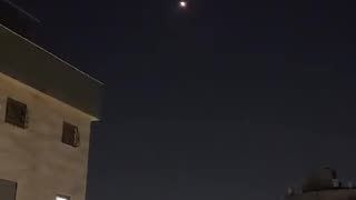 Footage shows Iron Dome interceptions over central Israel in the latest barrage from