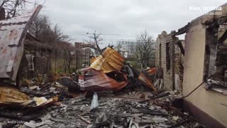 Aerial footage shows destruction in Kiev | WAR SCENES