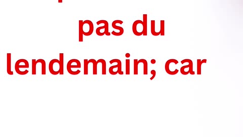 "Ne vous inquiétez pas pour demain" Matthieu 6:34.