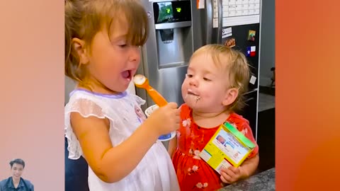 Don't Bite Me! - Funniest Sibling and Baby Video || Cool Peachy