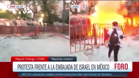 The Israeli Embassy has been set on fire in Mexico