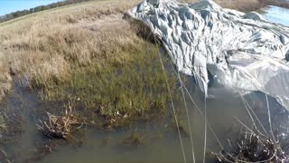 Wet Landing for Parachutist