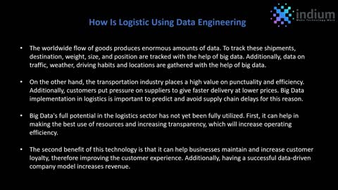 Applying Data Engineering Techniques To The Logistic Industry