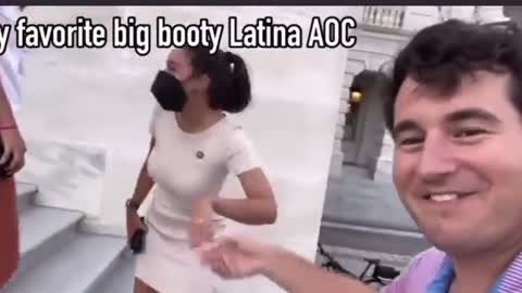 Comedian Alex Stein Heckles AOC Outside Capitol