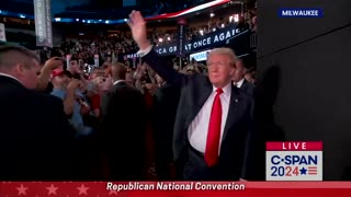 Donald Trump Makes Emotional Entrance At The Republican National Convention