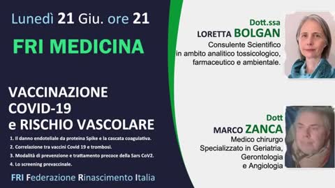 Covid-19, vaccini e danni vascolari - dott.ssa Loretta Bolgan, dott. Marco Zanca
