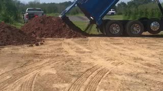 At our tree farm we take in dirt for our fields