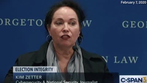 Top Cybersecurity Author Kim Zetter On Election Hacking (February 7, 2020)