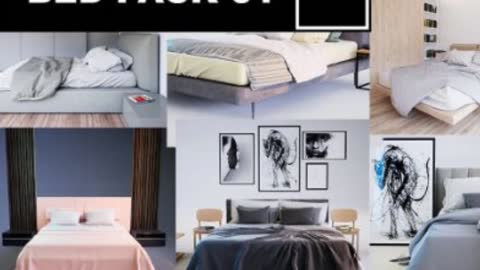 Bedroom pack For Architecture. Architect's Bedroom Archviz.