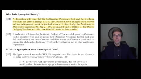 Disparate Impacts and s. 15 of the Charter: Ontario's Math Proficiency test unconstitutional