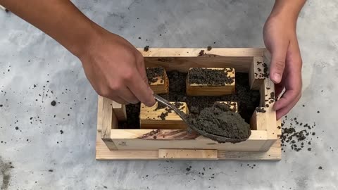 Unique Casting Bricks From Wooden Mold Simple Fast