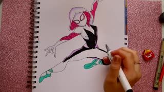 How to Draw Spider Gwen
