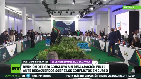 La reunión del G20 concluye sin declaración por desacuerdos sobre conflictos en Ucrania y Gaza