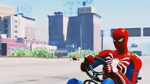 GTA V: SPIDERMAN and super hero's Narotu kart race who will win?