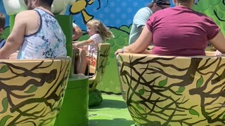 Dad Spins Teacup Ride Into Overdrive