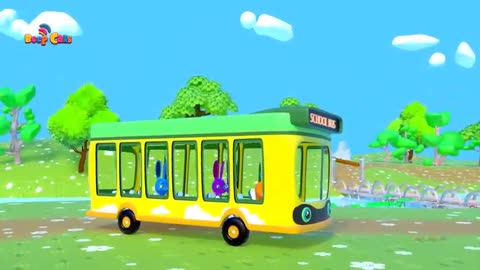 Wheels on the Bus Dance Party 2-Fun Car Cartoon For Kids
