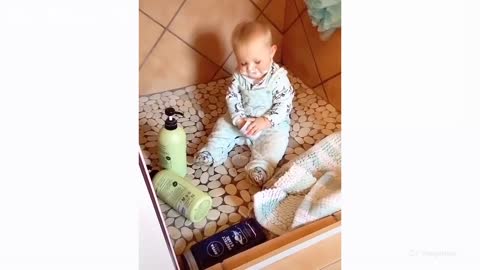 Cute babies and their activity