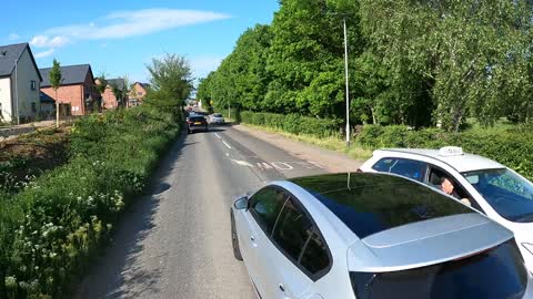 Aggressive Motorist Nearly Wipes-Out Penny-Farthing Cyclist