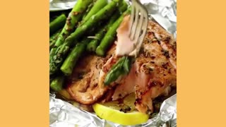 Herb Butter Salmon and Asparagus