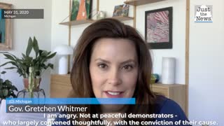 Gov. Gretchen Whitmer addresses the rioters and peaceful protestors.