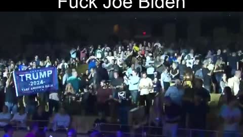 People chanting “We Want Trump” and then “Fuck Joe Biden”