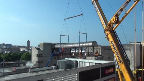 Plymouth Pavilions Car park foot bridge demolition Atlantic Ocean City. September 2014