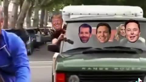 Trump Truck vs. Sleepy Joe on Bicycle