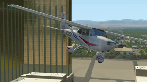 Airplane Cessna 172 Landing On The Road / X-Plane 11