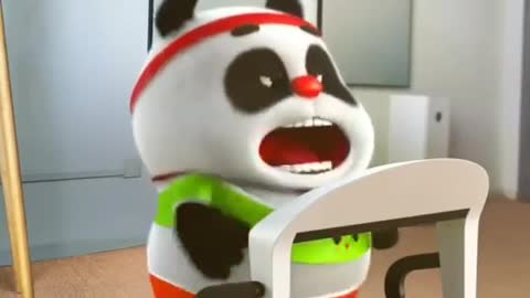 Cute panda exercise __ Treadmill __ funny video__ status _trending _panda(720P_HD)_1