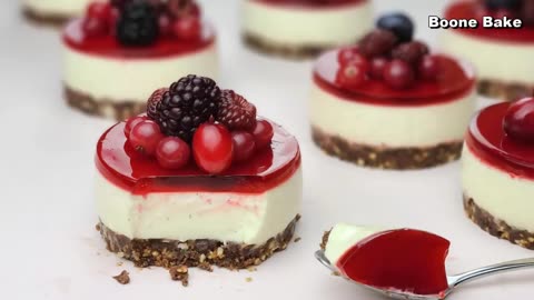No-Bake _컵 계량_ 미니 바닐라 치즈케이크 만들기_ Mini Vanilla Cheesecake Recipe _ Mini Cheesecake de Vainilla_ ASMR