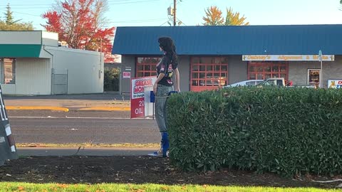 Makeshift Mannequin Sign Spinner