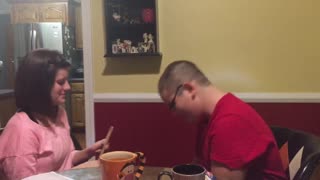 Kids Prank Each Other With Spoon Slap Joke