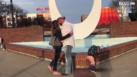 Boy pees during mom's wedding proposal