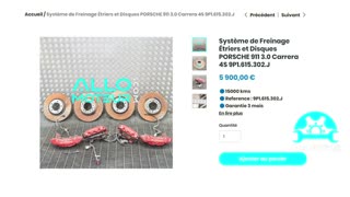 ALLOMOTEUR.COM - Système de Freinage Étriers et Disques PORSCHE 911 3.0 Carrera 4S 9P1.615.302.J