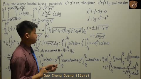(109)15岁郭承光用英文开讲《定积分的特殊方法及其应用》