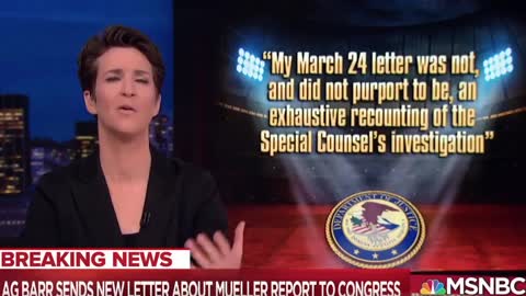 Maddow's claims about Mueller report countered by network's own chyron