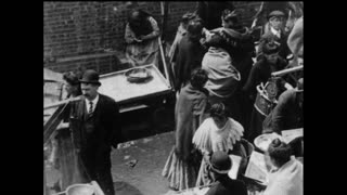 New York City Ghetto Fish Market (1903 Original Black & White Film)