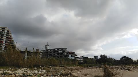cloudy day at the beach in Lebanon 19 march 2021