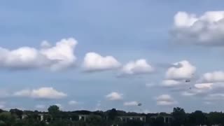 MiG-23 aircraft crashes during an air show in Michigan.