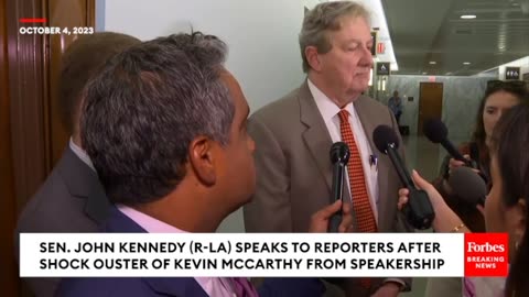 'IT'S MESSY'- JOHN KENNEDY REACTS TO KEVIN MCCARTHY BEING OUSTED FROM SPEAKER POSITION