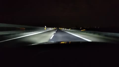 Night drive on the highway