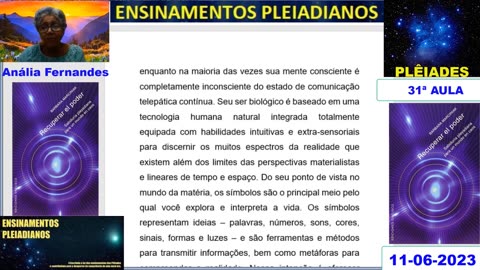 31ª Aula do Livro "Recuperar O Poder" Barbara Marciniak 11-06-2023. (H.Q.)