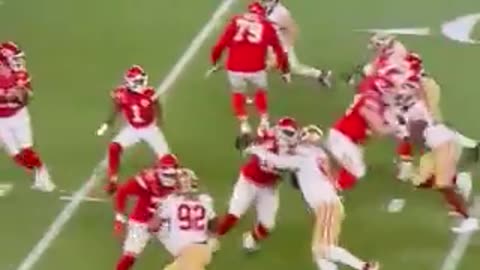 NICK BOSA BEING HELD LIKE CRAZY BY THE #CHIEFS OFFENSIVE LINE, NO FLAGS